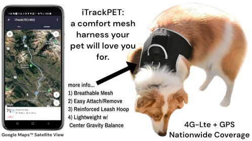 Pet Tracker GPRS GPS Tracking Dog Collar Waterproof Rechargeable Tracker Size:S