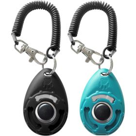Dog Training Clicker With Sring Wrist And Keyring Pet Dog Training Clickers For Puppy, Cat (Option: BLUE)